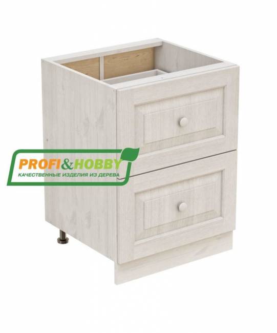 Тумба 2 ящика 500 х 560 х 720 сосна, без покраски