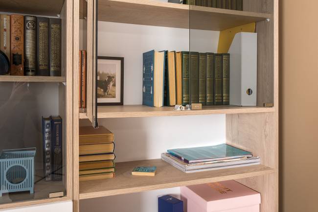 Рабочий стол с полкой и шкафом Бостон цвет дуб эндгрейн элегантный/фасады МДФ милк рикамо софт Рабочий стол с полкой и шкафом Бостон цвет дуб эндгрейн элегантный/фасады МДФ милк рикамо софт