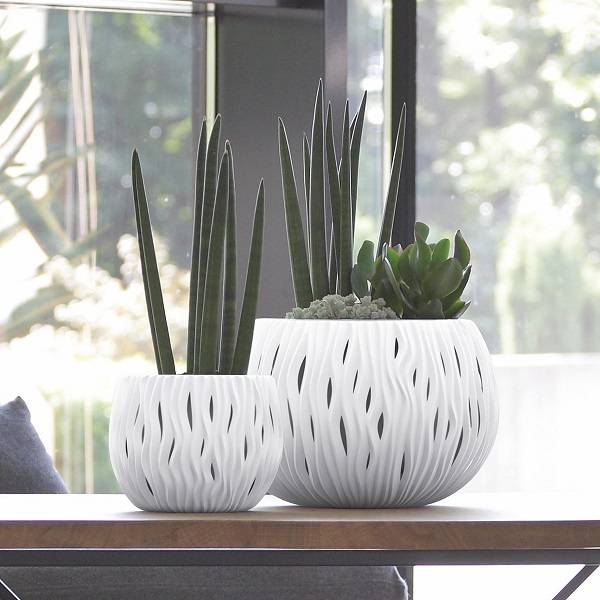 Кашпо для цветов SANDY BOWL DSK240-S449 белый 2 предмета л