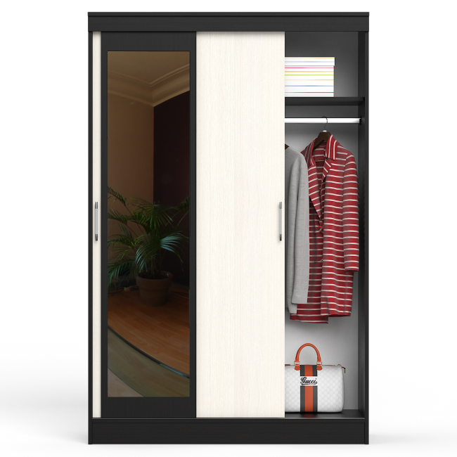 Шкаф-купе СВК-1300 цвет венге/дуб лоредо