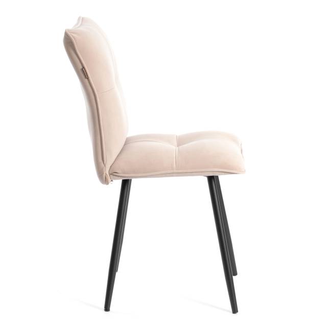 Комплект кресло+стул Свит/Sweet LT, велюр, бежевый/черный, 7 бежевый/черный флок