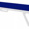 Шезлонг металлический Podio белый, синий 1900х720х325 мм Шезлонг металлический Podio белый, синий 1900х720х325 мм