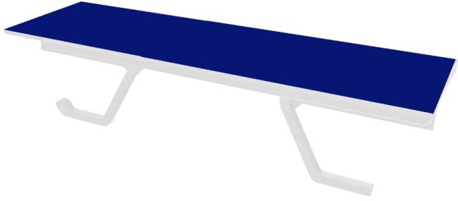 Шезлонг металлический Podio белый, синий 1900х720х325 мм Шезлонг металлический Podio белый, синий 1900х720х325 мм