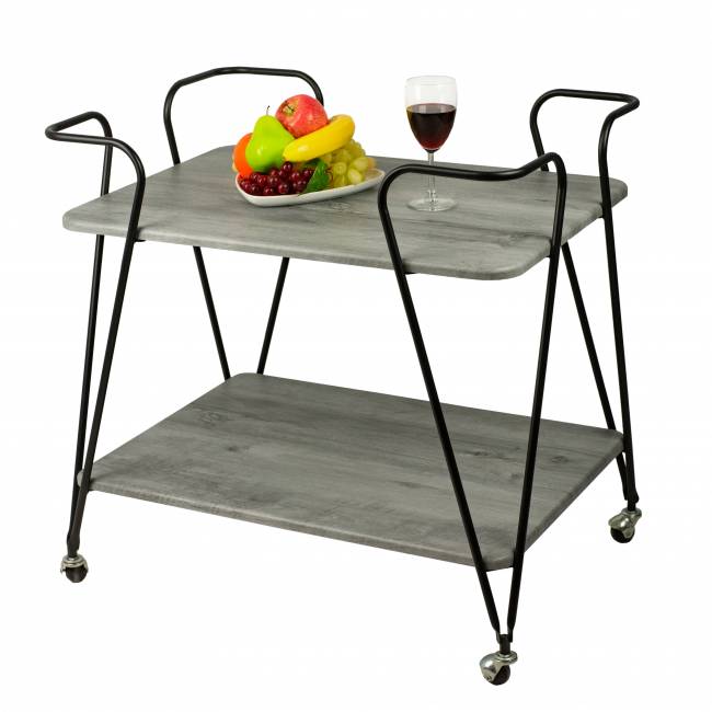 Стол сервировочный Эстер черный/орех гикори grey