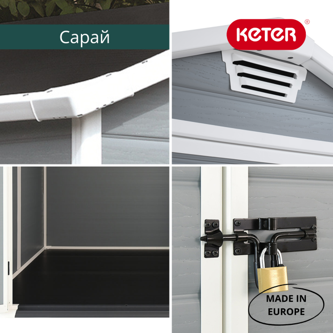 Сарай "Манор 6х5 TWF" (размеры 175 x 145 см) (два окна на фасаде) Сарай "Манор 6х5 TWF" (размеры 175 x 145 см) (два окна на фасаде)