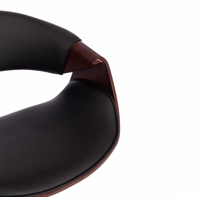 Кресло BEND  орех, кож/зам черный черный