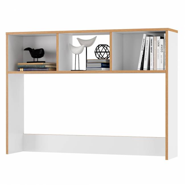 Письменный стол с надстройкой Вуди цвет белый премиум/дуб крафт золотой Письменный стол с надстройкой Вуди цвет белый премиум/дуб крафт золотой