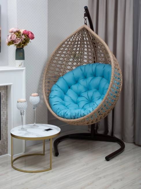 Подвесное кресло из искусственного ротанга "FRESCO-XL", светло-коричневый Подвесное кресло из искусственного ротанга "FRESCO-XL", светло-коричневый