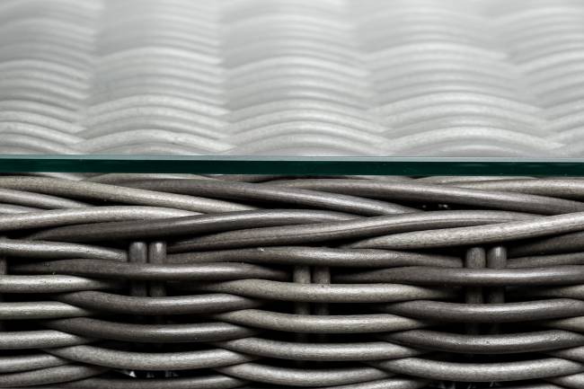 "Амароне" обеденная группа из искусственного ротанга на 6 персон, цвет графит