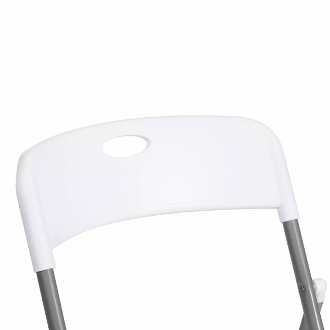 Стул складной Фолдер/Folder (мод.3017H)/1 шт. в упаковке каркас: металл, сиденье/спинка: пластик, 49х46.5х73.5см, белый/серый белый, серый каркас: металл, сиденье/спинка: пластик