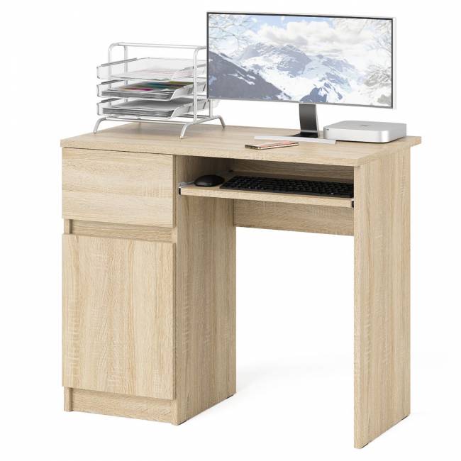 Стол компьютерный Мори МС-1 левый цвет дуб сонома Стол компьютерный Мори МС-1 левый цвет дуб сонома