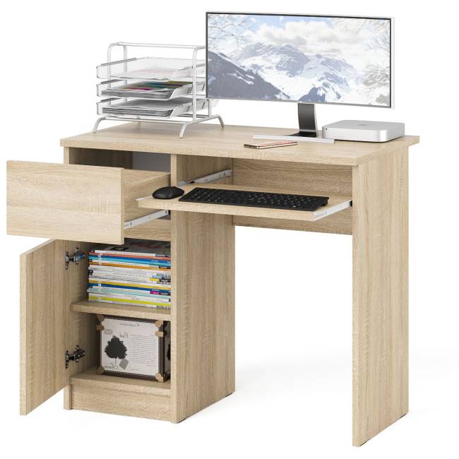 Стол компьютерный Мори МС-1 левый цвет дуб сонома Стол компьютерный Мори МС-1 левый цвет дуб сонома