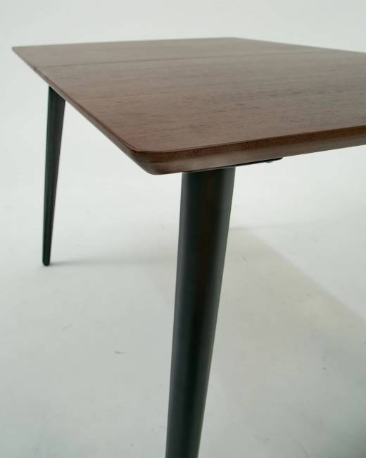 Стол Монте М 90 чёрное дерево/орех