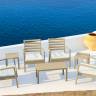 Столик пластиковый для лежака Ocean Side Table бежевый 450х450х450 мм
