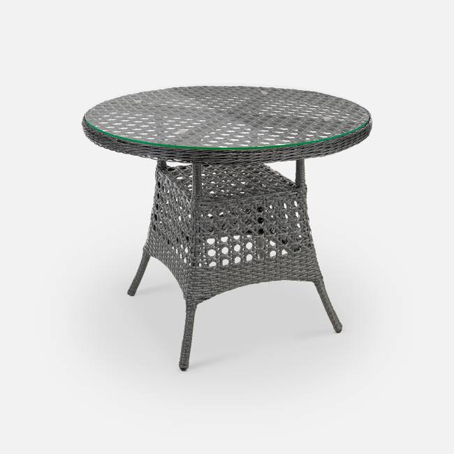 Стол Kipr D940 СТ (с упаковкой) Серебро, RAL 7030, CT.Прозрачное, Соты