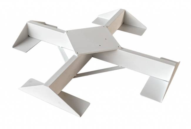 Зонт профессиональный двухкупольный 3х6 м Alu Double Starwhite белый, бордовый 3000х6000 мм