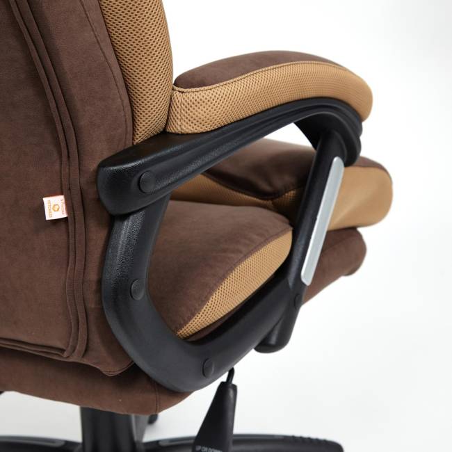 Кресло DUKE флок/ткань, коричневый/бронза, 6/TW-21 коричневый/бронза флок/ткань