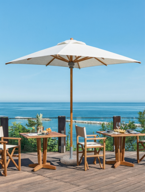 Зонт пляжный профессиональный 2х2 м Picasso под дерево 2000х2000 мм