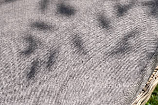 "Стильяно" плетеная кровать круглая, цвет соломенный