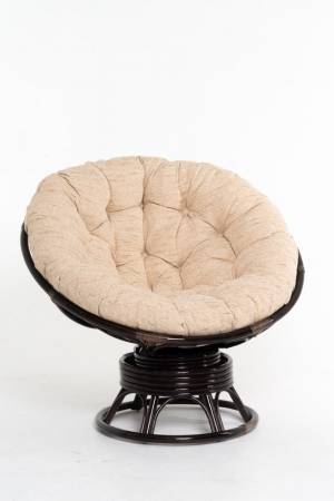 Кресло-качалка "PAPASAN" темный коньяк с механизмом подушка рогожка Кресло-качалка "PAPASAN" темный коньяк с механизмом подушка рогожка