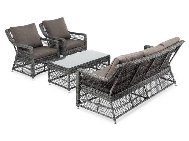 "Гранд Латте" лаунж-зона из искусственного ротанга, цвет графит "Гранд Латте" лаунж-зона из искусственного ротанга, цвет графит