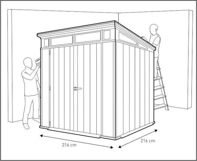 Сарай "Артисан 7х7" (размеры 216 х 216 см)