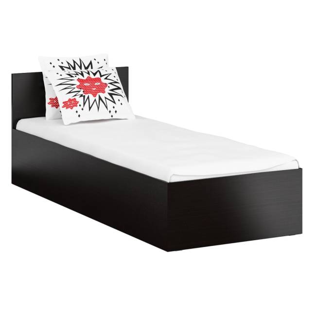 Кровать односпальная 800 со шкафом для одежды 2-х створчатым Стандарт цвет венге