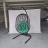 Кресло подвесное Кокон XL (стойка+основание.черн.,корзн.черн.,подуш тём-зеленый) Кресло подвесное Кокон XL (стойка+основание.черн.,корзн.черн.,подуш тём-зеленый)