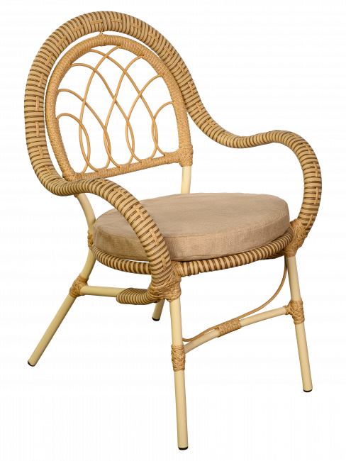 Комплект из искусственного ротанга Java (Ява)-6 (цвет: слоновая кость)