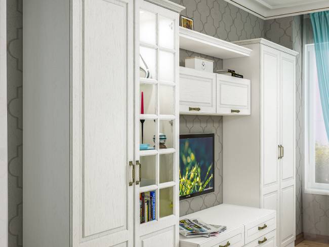 Пенал Ливерпуль цвет ясень ваниль/белый Пенал Ливерпуль цвет ясень ваниль/белый