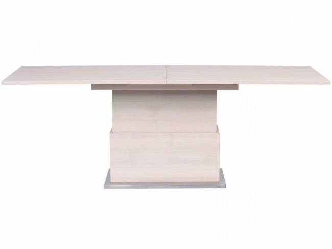 Стол-трансформер Левмар Slide D68/S79 дуб шамони светлый/ опоры нерж.сталь Стол-трансформер Левмар Slide D68/S79 дуб шамони светлый/ опоры нерж.сталь
