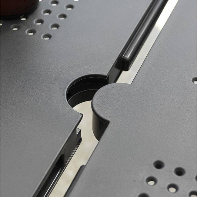 Стол пластиковый раздвижной Libeccio антрацит 1600-2200х740х1000 мм Стол пластиковый раздвижной Libeccio антрацит 1600-2200х740х1000 мм