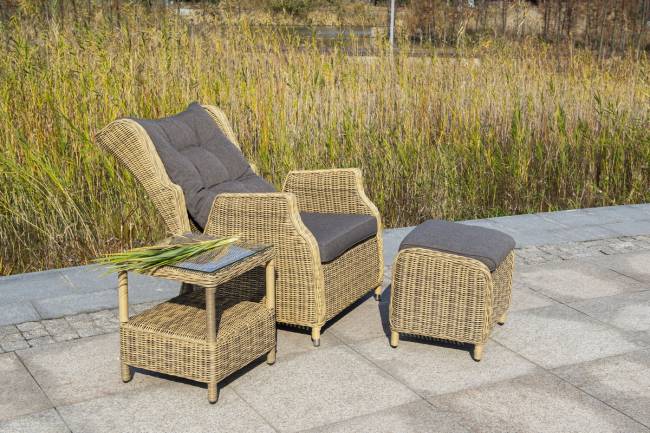 "Форио" столик кофейный из искусственного ротанга, цвет соломенный "Форио" столик кофейный из искусственного ротанга, цвет соломенный