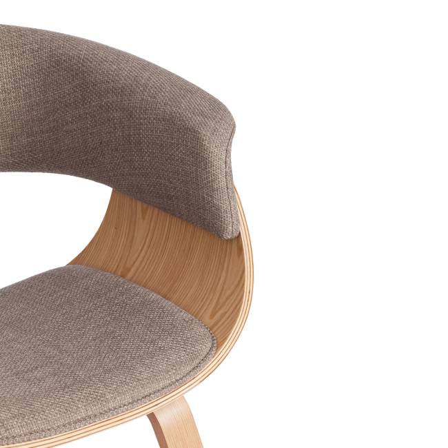 Стул VIMTA (mod.8021) дерево / ткань, 69х56х77 см, натуральный/бежевый, Aimcasa 5 береза, серый дерево / ткань