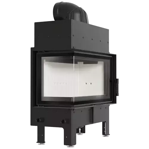 Каминная Kratki PRO FLOKI/M/L угловое стекло слева