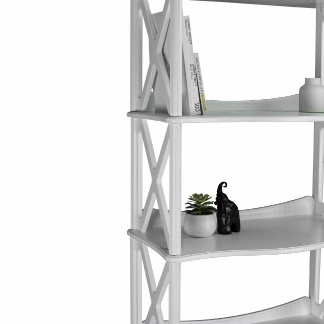 Этажерка Джульетта-4 широкая, молочный дуб Л