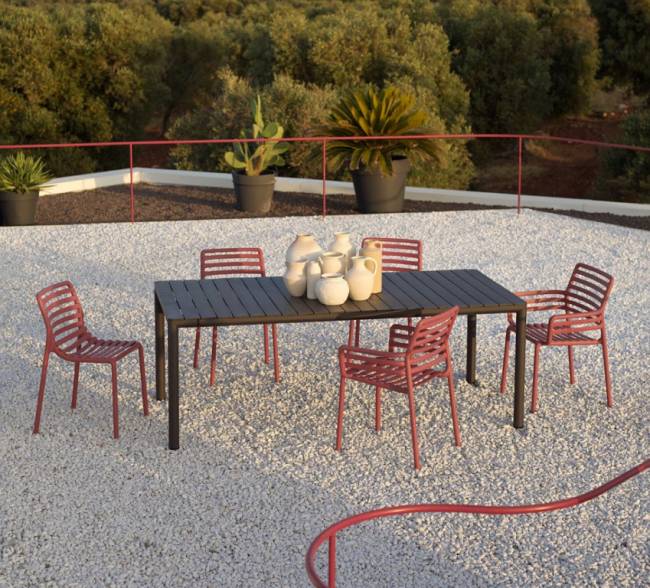 Стол пластиковый раздвижной Tevere 210 антрацит 2110-2750х1000х765 мм Стол пластиковый раздвижной Tevere 210 антрацит 2110-2750х1000х765 мм