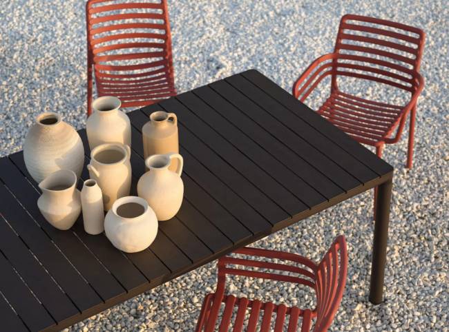 Стол пластиковый раздвижной Tevere 210 антрацит 2110-2750х1000х765 мм Стол пластиковый раздвижной Tevere 210 антрацит 2110-2750х1000х765 мм