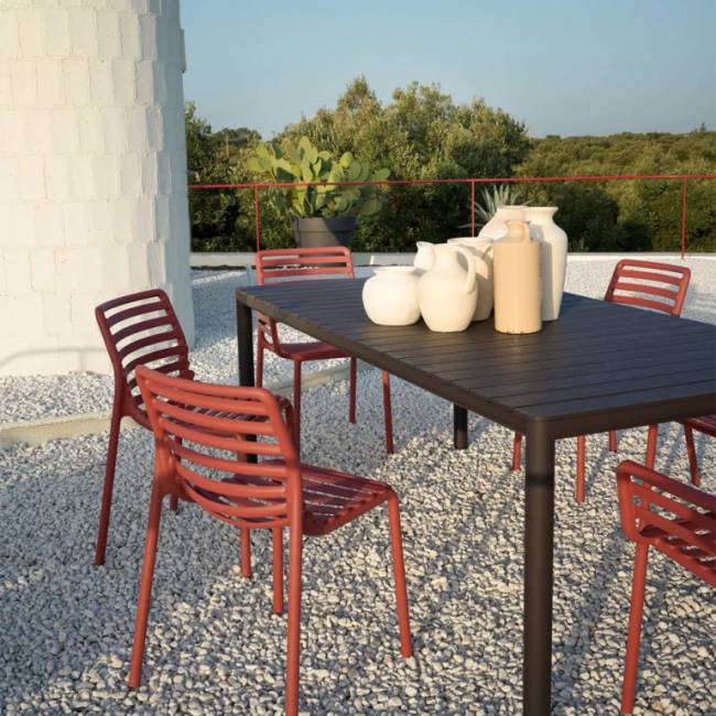 Стол пластиковый раздвижной Tevere 210 антрацит 2110-2750х1000х765 мм Стол пластиковый раздвижной Tevere 210 антрацит 2110-2750х1000х765 мм