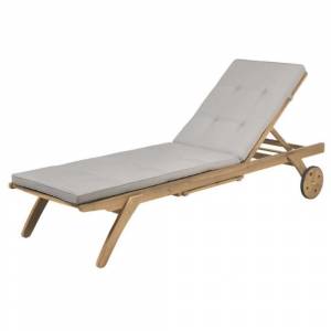 Шезлонг-лежак A37C Grey-Blue, бежевый