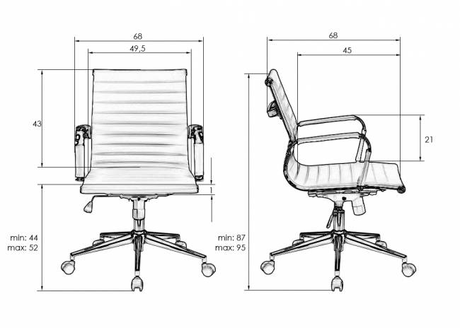 Офисное кресло для руководителей DOBRIN CLAYTON, чёрный