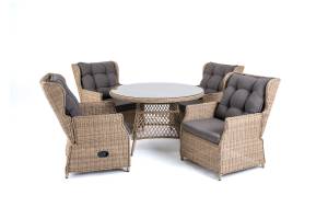 "Лацио" обеденная группа из искусственного ротанга, цвет соломенный "Лацио" обеденная группа из искусственного ротанга, цвет соломенный