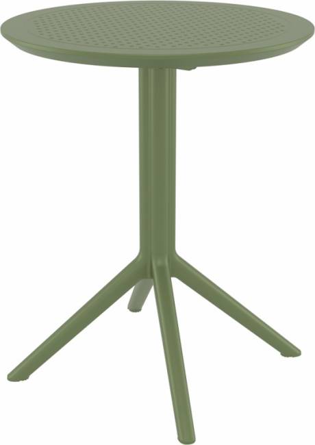 Стол пластиковый складной Sky Folding Table 60 оливковый 600х740 мм