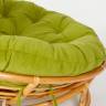 Кресло PAPASAN/ПАПАСАН 23/01 W /с подушкой/ диаметр подушки 125см, 115х101х104см, медовый, флок олива, 23 Honey (мед)