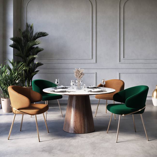 Стул-полукресло Emil кремовый с золотыми ножками Стул-полукресло Emil кремовый с золотыми ножками