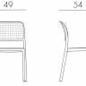 Стул пластиковый Bora Bistrot агава 490х540х830 мм