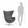 Кресло EGG CHAIR черный, экокожа