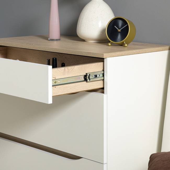 Комод с зеркалом Муссон цвет белый/дуб эндгрейн элегантный Комод с зеркалом Муссон цвет белый/дуб эндгрейн элегантный