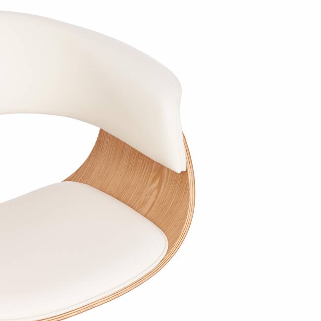 Кресло VIMTA натуральный, кож/зам белый белый Кресло VIMTA натуральный, кож/зам белый белый