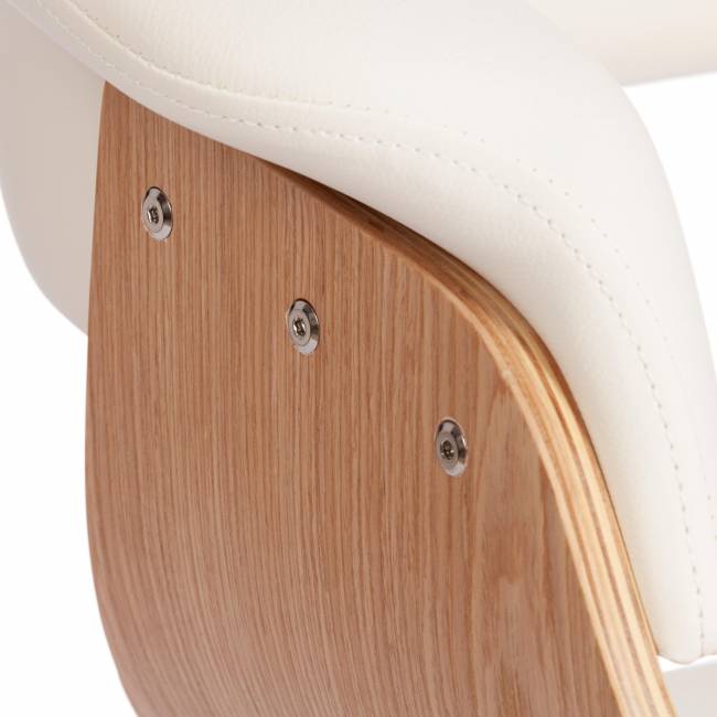 Кресло VIMTA натуральный, кож/зам белый белый Кресло VIMTA натуральный, кож/зам белый белый